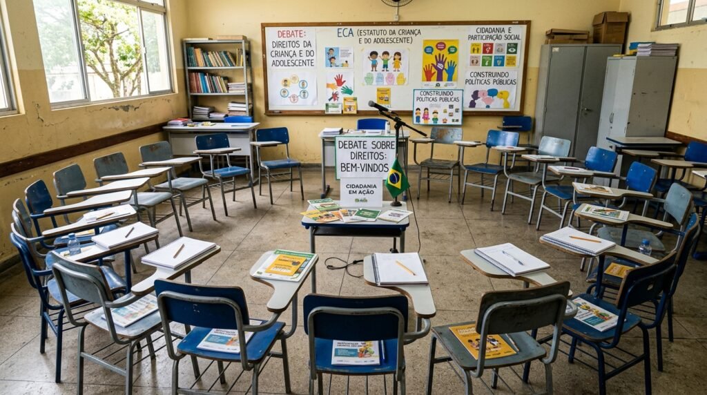 Estudantes participam de debate sobre direitos das crianças e adolescentes em Cariacica